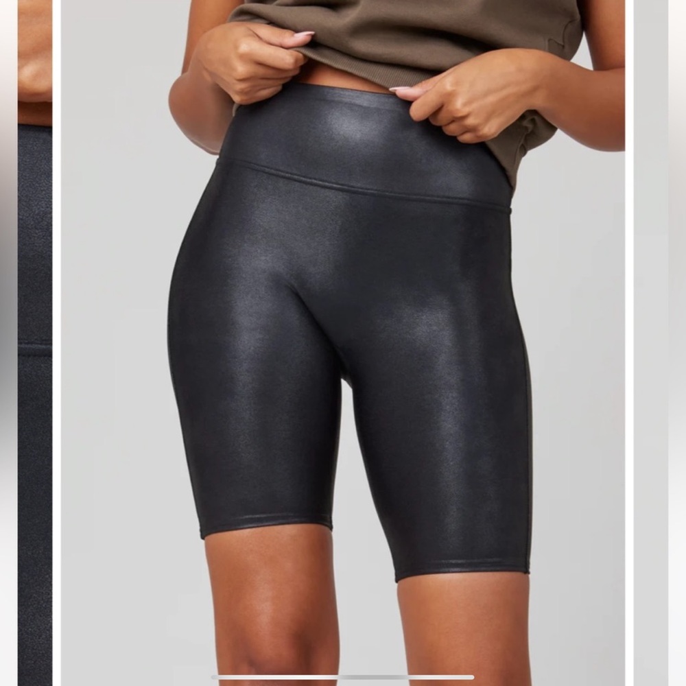 Spanx Faux Leather Bike Shorts NWT medium